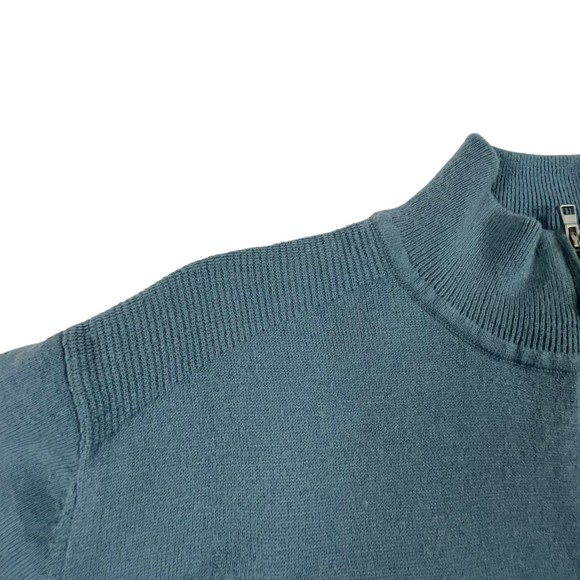 Ping Men's Lgt Blue Merino Wool Blend Sensorwarm 1/4 Zip Sweater Jumper Golf, M - Picture 5 of 16